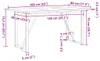vidaXL Table de salle à manger O-cadres 160x80x75,5 cm pin Voir les images du produit 7