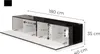 Wohnwand Schwarz Full Hochglanz TV Lowboard 180 cm Produktbild-Vorschau 3