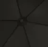 A close-up view of the inside of a black umbrella, showing the central mechanism and fabric panels. Produktbild-Vorschau