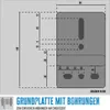 A diagram showing dimensions and mounting points for a product. Anteprima dell’immagine prodotto