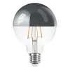 LED Filament Globe G95 6W = 60W E27 Kopfspiegel silber Produktbild-Vorschau 2