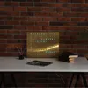 WordClock Jupiter Edelstahl gelasert in Gold - elegante Produktbild-Vorschau 6