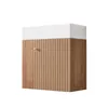 A product shot of a bathroom vanity cabinet with a ceramic sink top. Podgląd zdjęcia produktu