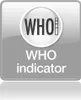 A graphic with the WHO logo and text indicating 'WHO indicator'. Náhled obrázku produktu