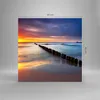 Bilder auf glas - Meer Küste Strand Sonnenaufgang - 40x40cm Produktbild-Vorschau 3