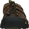 A close-up front view of a brown KEEN sandal. Produktbild-Vorschau