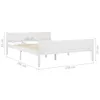 vidaXL Lit en bois massif de pin blanc 140x200 cm Voir les images du produit 9