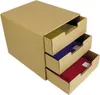 TimeTEX Natura-Schubladen-Box A4 mit 3 Schüben, aus Pappe Produktbild-Vorschau 3