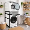 Waschmaschinenregal 74x65x111cm mit Auszug Schwarz Produktbild-Vorschau 3