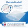 A close-up marketing image showing resealable plastic bags with a focus on their sealing mechanism and water-tightness. Produktbild-Vorschau