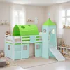 Homestyle4u dětská podkrovní postel 90x200 skluzavka Náhled obrázku produktu 16