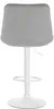 A back view of a gray bar stool with a white base and stem. Podgląd zdjęcia produktu