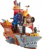 A toy pirate ship with shark-themed front and pirate figures. Náhled obrázku produktu