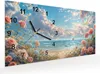 Wanduhr aus Glas mit Motiv Strandzeit mit Rosen- 60 x 30 cm Produktbild-Vorschau 2