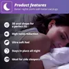 A woman sleeping with earplugs in her ears, with product features listed on the left side of the image. Produktbild-Vorschau