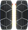 Two car tires with snow chains installed. Anteprima dell’immagine prodotto