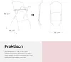 A product image showing a white baby bath stand in different states and with dimensions indicated, alongside descriptive text. Náhľad obrázku produktu