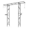 COSTWAY 212 x 40 x 213 cm Růžový oblouk s krmítkem pro Náhled obrázku produktu 1