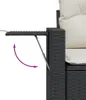 vidaXL 9-tlg. Garten-Sofagarnitur mit Kissen Schwarz Poly Produktbild-Vorschau 3