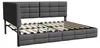 Letto imbottito ProximaX 140x200 cm, tessuto in lino Anteprima dell’immagine prodotto 9