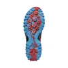 Sohle des Trailrunning-Schuhs "Bushido III Woman Gtx" von La Sportiva; mit rutschfestem Profil in Blau und Rot. Produktbild-Vorschau