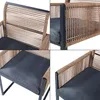 A collage of four close-up images of an outdoor chair, showing details of its construction and cushions. Anteprima dell’immagine prodotto