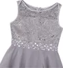 Mädchen Abendkleid Gr. 110-116 Cm Prinzessin Spitze Produktbild-Vorschau 4