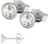 Paar Ohrstecker 5,0mm Weißgold 333 8 Karat Gold Ohrringe Produktbild-Vorschau 1