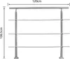 Jopassy 120cm Treppengeländer Edelstahl Handlauf Geländer Produktbild-Vorschau 3