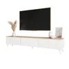 IDOHOME-TV-Lowboard SELIA auf Füßen Weiß  Artisan Eiche LED Produktbild-Vorschau 6