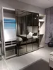 Exklusiver Schwarzer Kleiderschrank Stilvolle Schlafzimmer Produktbild-Vorschau 3