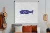 MuchoWow® Wandteppich Wandbehang Fisch - Pastell - Lila Produktbild-Vorschau 4