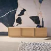 sweeek - TV-Möbel Holzdekor 3 Türen 140 cm - Natur Produktbild-Vorschau 3