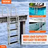 A dock ladder is shown attached to a wooden dock, with inset images of the ladder being used in a swimming pool and on a boat. Náhľad obrázku produktu