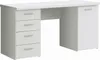 Schreibtisch - 145 x 60 cm - Weiß matt - 1 Tür - 4 Produktbild-Vorschau 1