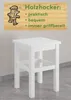 Holzhocker Sitzhocker ohne Lehne in Kiefer natur oder weiß Produktbild-Vorschau 4