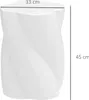 A white ceramic stool with a spiral design is shown against a white background. Anteprima dell’immagine prodotto