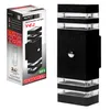 A product box and the outdoor wall light it contains, presented against a white background. Produktbild-Vorschau