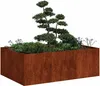 vidaXL Bac à plantes rouillé 120x80x40 cm Acier résistant Voir les images du produit 3