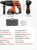 SucceBuy Marteau perforateur sans fil 20V SDS-Plus sans Voir les images du produit 7