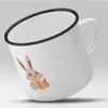 Huuraa Emaille Tasse Häschen Geschenk Kaffeebecher Vintage Produktbild-Vorschau 2