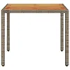 Gartentisch mit Akazienholz-Platte Grau 90x90x75 cm Poly Produktbild-Vorschau 5