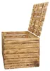 Grosse Holztruhe 80er  geflammt mit Deckel  80x50x39cm Produktbild-Vorschau 3