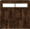 vidaXL Sideboard mit LED-Beleuchtung Räuchereiche 80x35x75 Produktbild-Vorschau 15