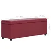 vidaXL Banc avec compartiment de rangement 116 cm vin rouge Voir les images du produit 9