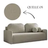 DEKORI Skandinavisches Sofa MALVA – 3-Sitzer Stoffsofa mit Produktbild-Vorschau 3