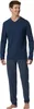 langer Schiesser Pyjama Admiralblau Produktbild-Vorschau 1