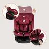 A collage showing a car seat with close-up insets demonstrating features. Voir les images du produit