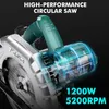 1200W Handkreissäge, 185mm Elektrische Kreissäge für Holz, Produktbild-Vorschau 5