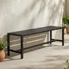 Gartenbank 2-Sitzer Stahl verzinkt, 117x36x44 cm, Schwarz, Produktbild-Vorschau 3